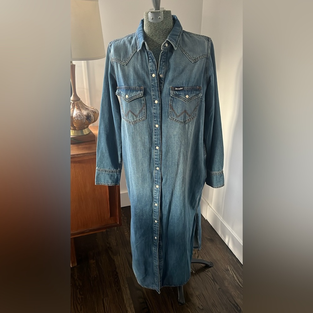 Wrangler Retro Blue Denim Dress or Maxi coat